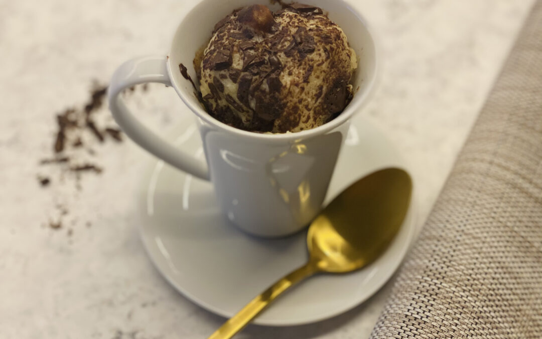 Mug cake met chocolade