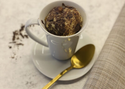 Mug cake met chocolade