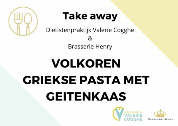 Volkoren Griekse pasta met geitenkaas
